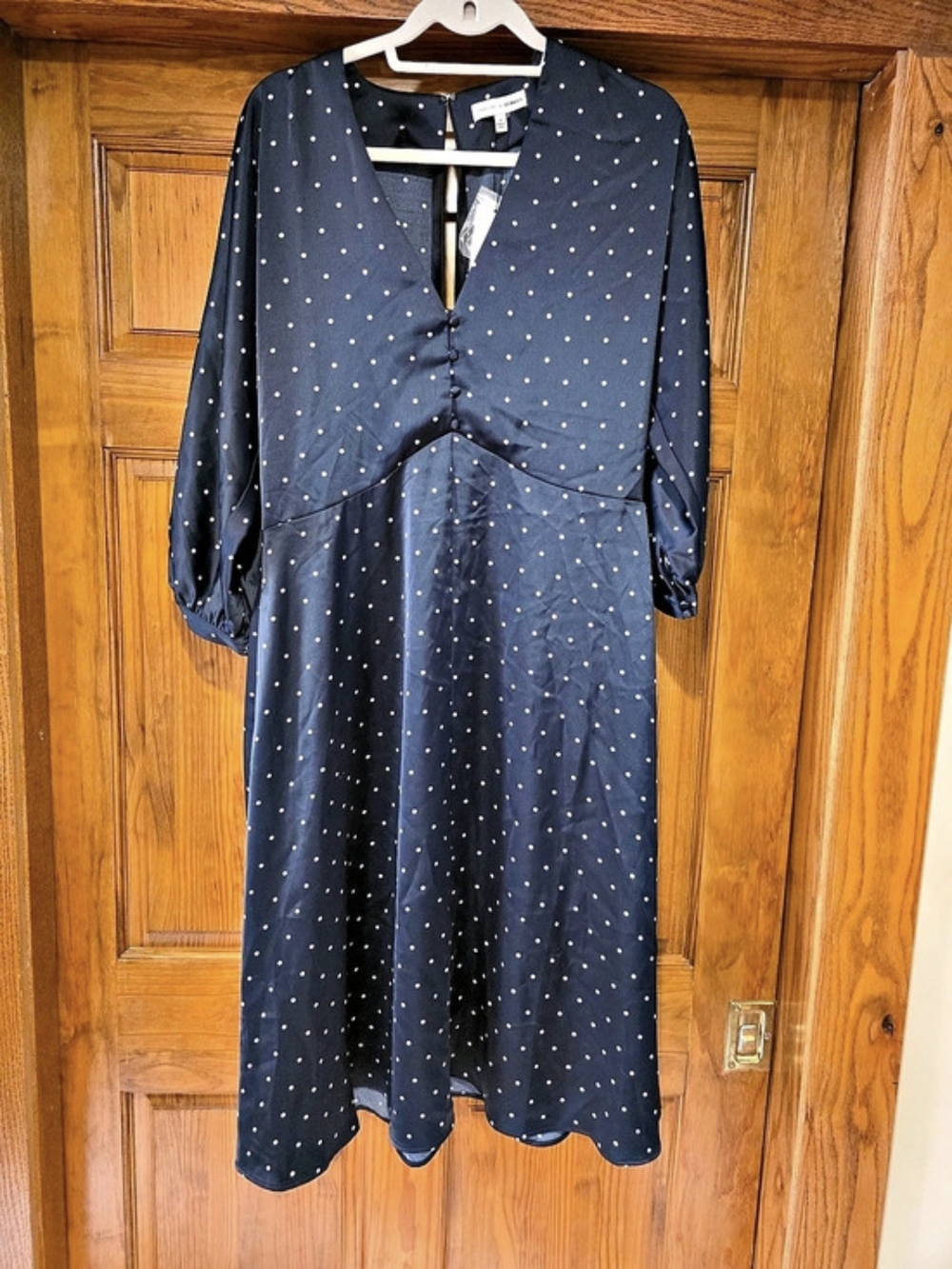 Express X LadyGang Polka Dot Midi Dress Size 14 NWT